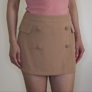 Creme Color Botton Skort
